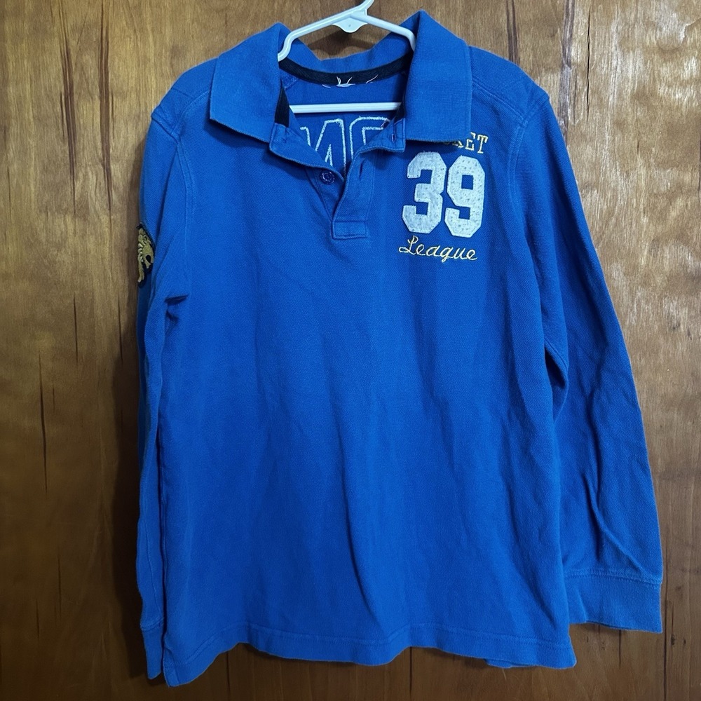 Lands' End Polo Youth Blue‎ Lions Cricket Long Sleeve No Size See Photos